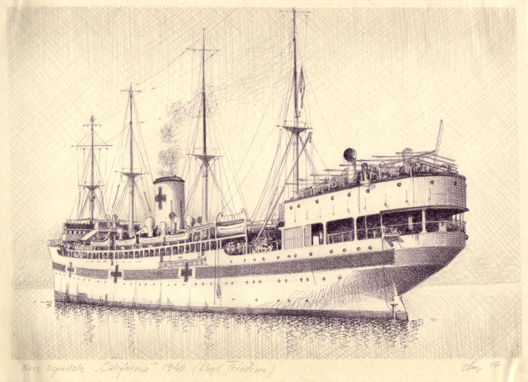 1940 - Nave ospedale 'California' - Lloyd Triestino
